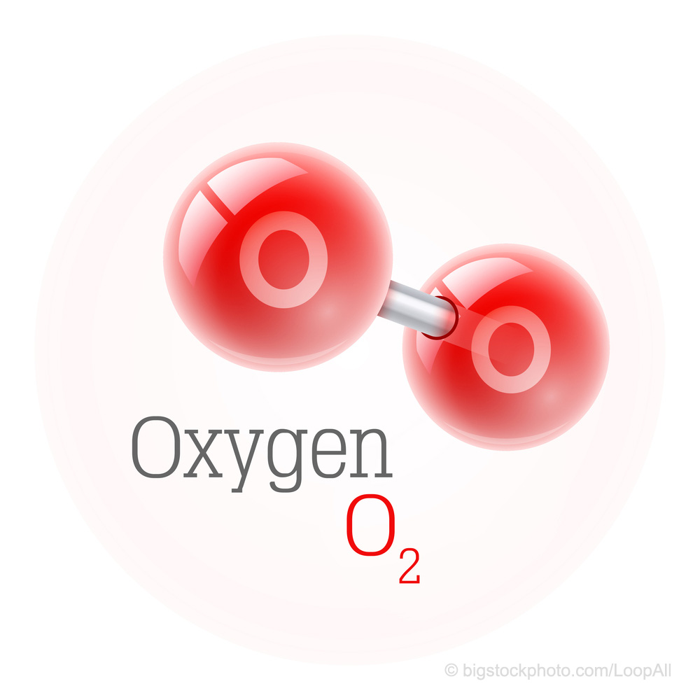 Модель молекулы кислорода